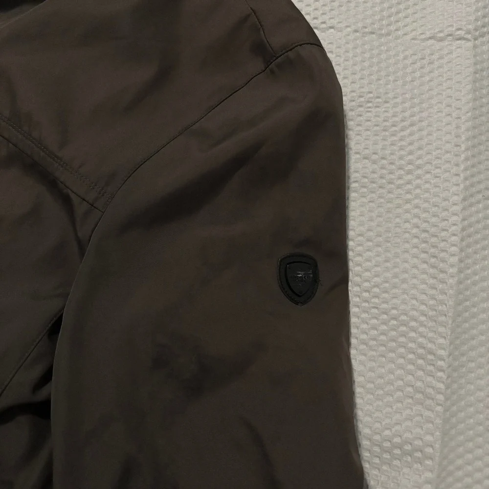 Andrew‎ Marc Mens Bomber Jacket Brown Olive Full Zip Quilted Lined Medium